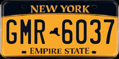 NY license plate GMR6037