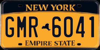 NY license plate GMR6041