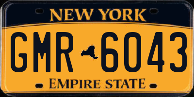 NY license plate GMR6043