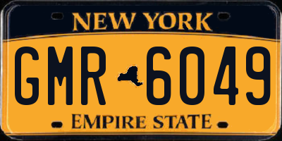NY license plate GMR6049