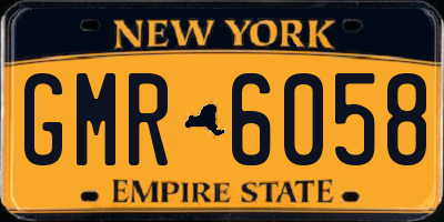 NY license plate GMR6058