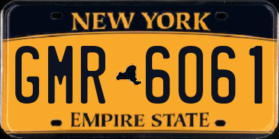 NY license plate GMR6061