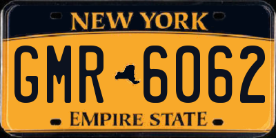 NY license plate GMR6062