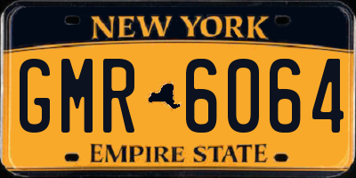 NY license plate GMR6064