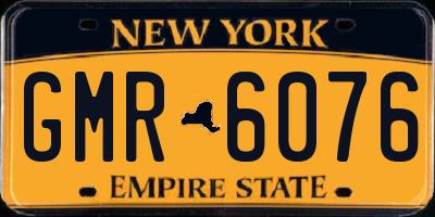 NY license plate GMR6076