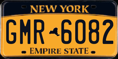 NY license plate GMR6082
