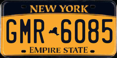 NY license plate GMR6085