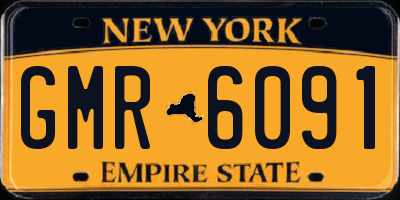 NY license plate GMR6091