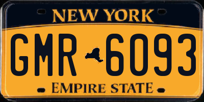 NY license plate GMR6093