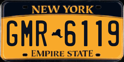 NY license plate GMR6119