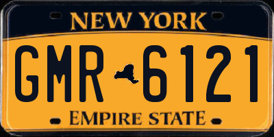 NY license plate GMR6121
