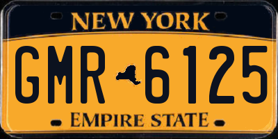 NY license plate GMR6125