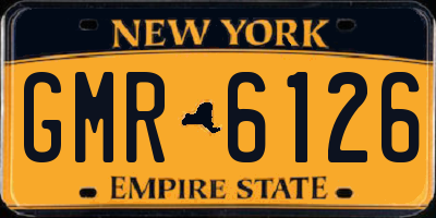 NY license plate GMR6126