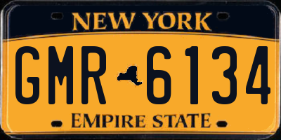 NY license plate GMR6134
