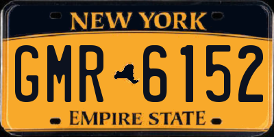 NY license plate GMR6152