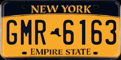 NY license plate GMR6163