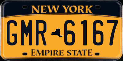 NY license plate GMR6167