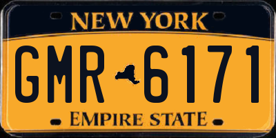 NY license plate GMR6171