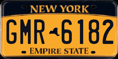 NY license plate GMR6182