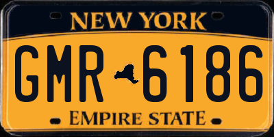 NY license plate GMR6186