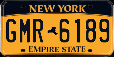 NY license plate GMR6189