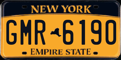 NY license plate GMR6190