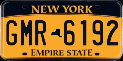 NY license plate GMR6192