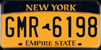 NY license plate GMR6198