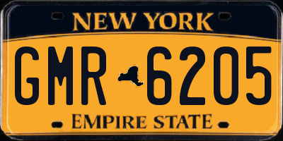 NY license plate GMR6205