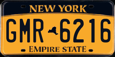 NY license plate GMR6216