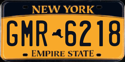 NY license plate GMR6218