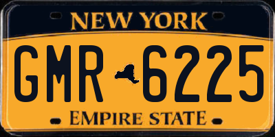 NY license plate GMR6225