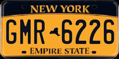 NY license plate GMR6226
