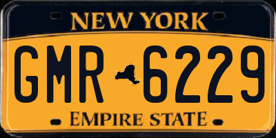 NY license plate GMR6229
