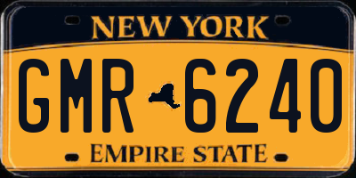 NY license plate GMR6240