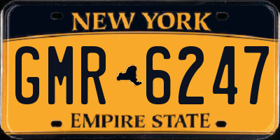 NY license plate GMR6247