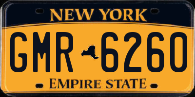 NY license plate GMR6260
