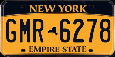 NY license plate GMR6278
