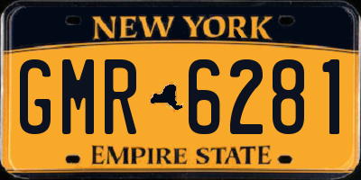 NY license plate GMR6281