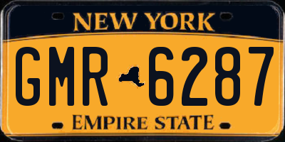NY license plate GMR6287