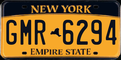 NY license plate GMR6294