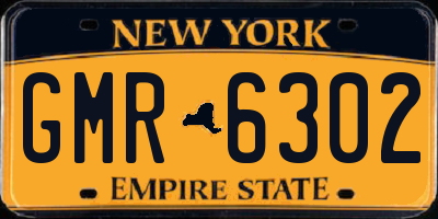 NY license plate GMR6302