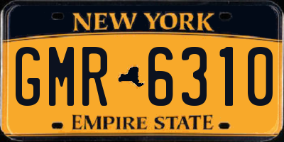 NY license plate GMR6310