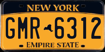 NY license plate GMR6312