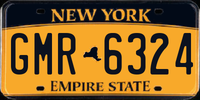 NY license plate GMR6324
