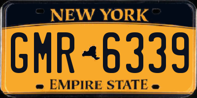 NY license plate GMR6339