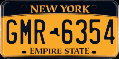 NY license plate GMR6354