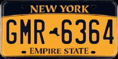 NY license plate GMR6364