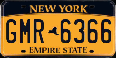 NY license plate GMR6366