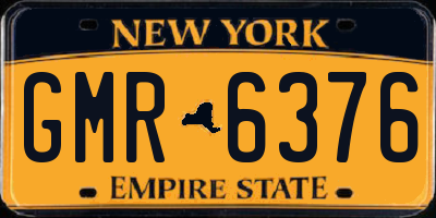 NY license plate GMR6376